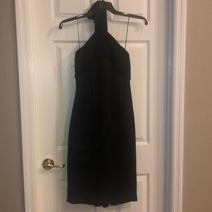 Adrianna Black Halter Dress